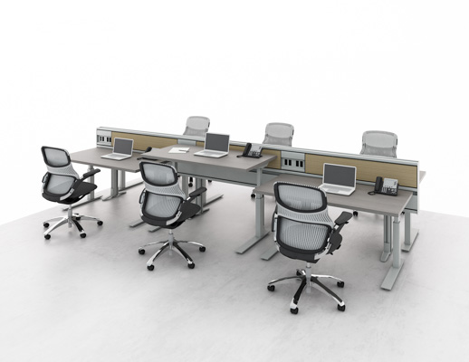 Tone Adjustable Height Table workstations Generation by Knoll Antenna Workspaces Antenna Design Fence Open Foot veneer