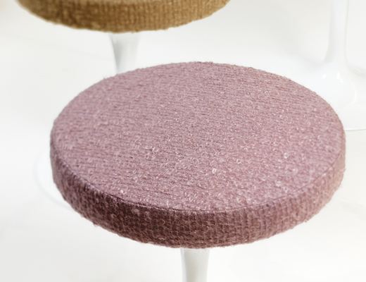 Lowell and Byron upholstery by Rodarte for KnollTextiles on Saarien Tulip Stool
