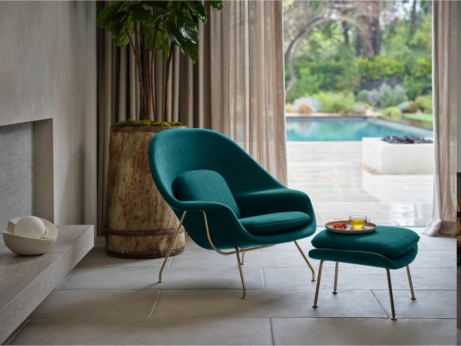 Womb Chair and Ottoman