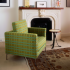 Petite Divina Lounge chair in green upholstery