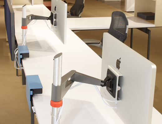 Sapper Monitor Arm on Antenna Workspaces Linked Desk