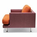 Joseph Paul D'Urso Contract Lounge chair profile in purple and orange