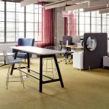 regeneration by knoll k base height adjustable table k screen contour inlet screens quoin rockwell unscripted high back lounge chair rockwell unscripted tall table bertoia barstools pull floor lamp