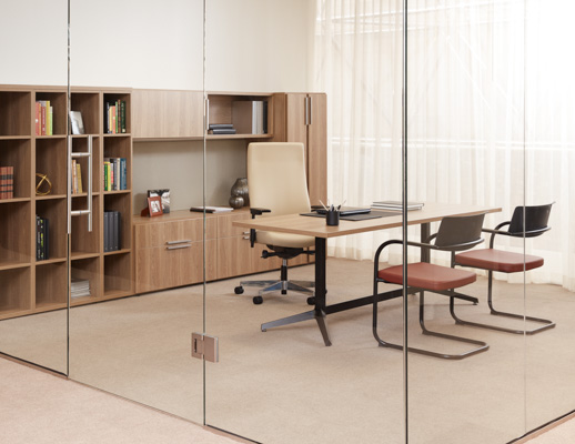 laminate fronts wood grain laminate bookcase cubby credenza overhead storage locker tackboard table desk