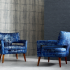 KnollTextiles renaissance collection metallic sheen screen printed Chiseled 90000 double rubs high performance luxurious hospitality specialty wallcovering Quarry upholstery blue pattern texture large-scale organic paper backing paper backed