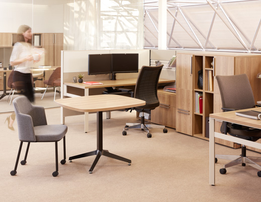 laminate fronts wood grain laminate personal storage filing cubby bin p-leg slatwall marker board panel credenza storage tower slat wall x-base table