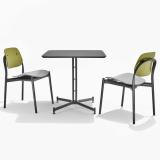 Iquo Collection armless chair Iquo Collection Square table