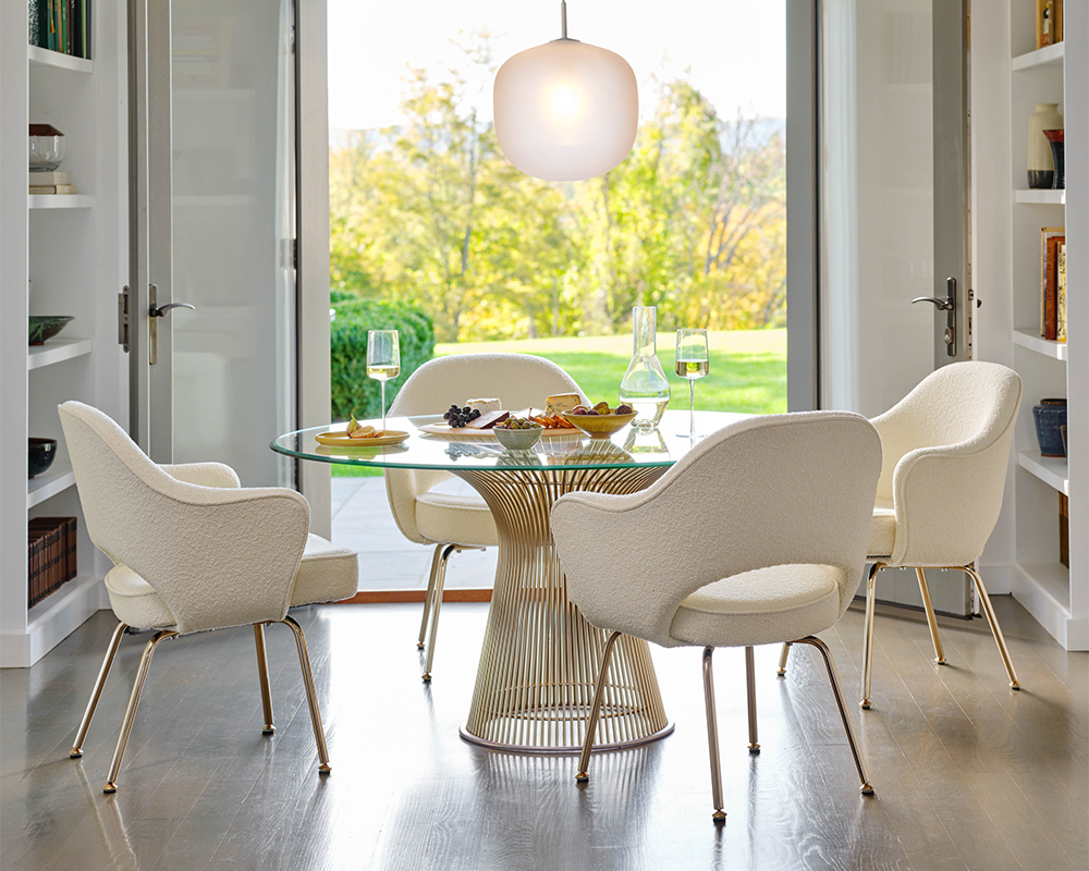 Classic Leather Table & Stool - Round