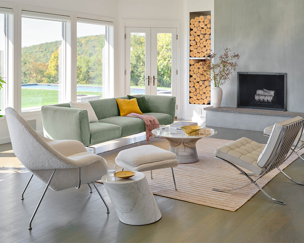 Add Modern Chair and Ottoman & Make Your Lounge Area A Statement