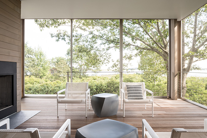 Richard Schultz 1966 Lounge Chairs on a Casco Bay Patio, Designed by Carol Wilson