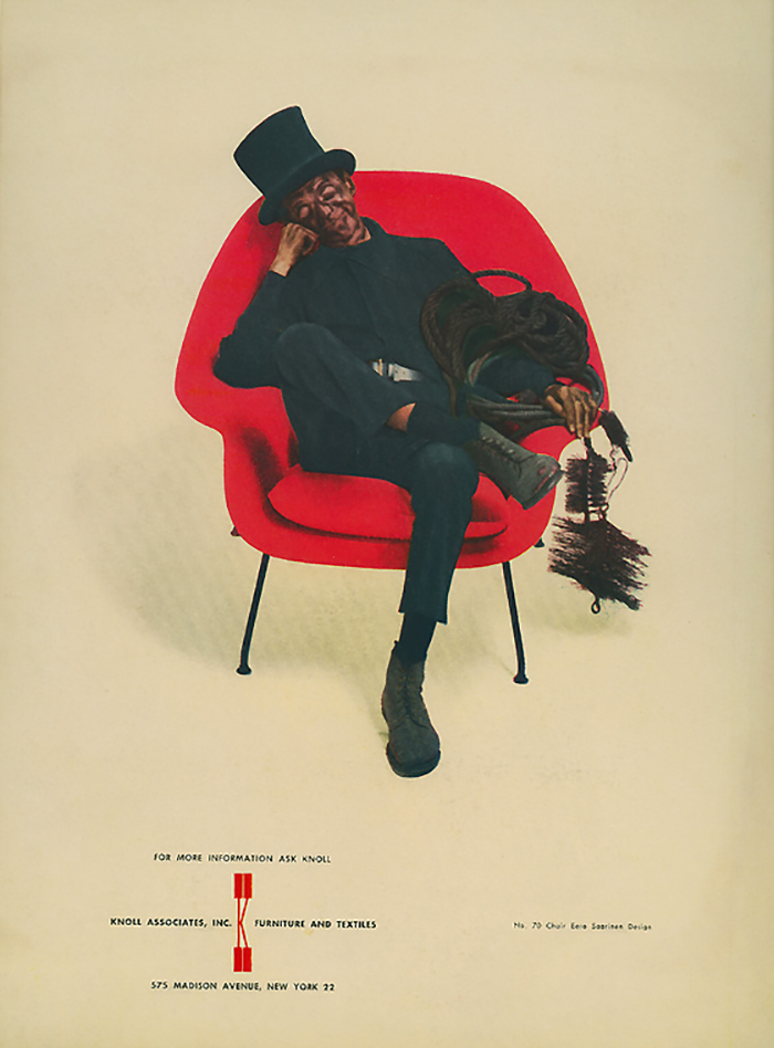 Herbert Matter's Chimney Sweep Campaign for Eero Saarinen's Womb Chair