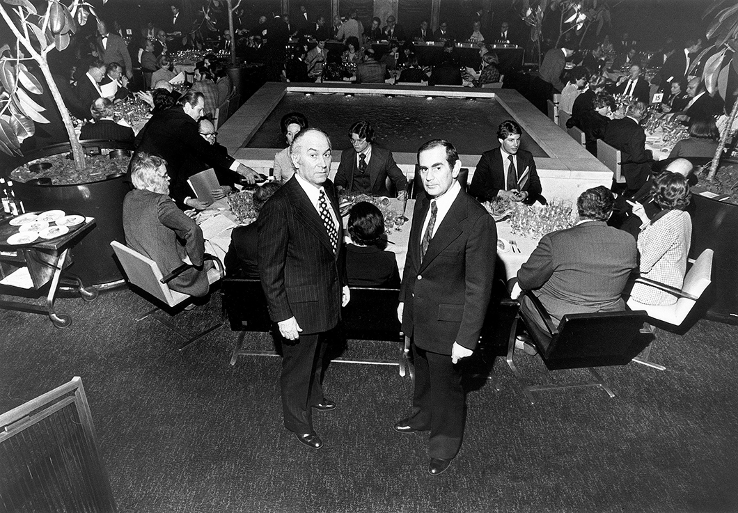 Former owners Paul Kovi and Tom Margittai in The Pool Room | PC: The Four Seasons | Knoll Inspiration