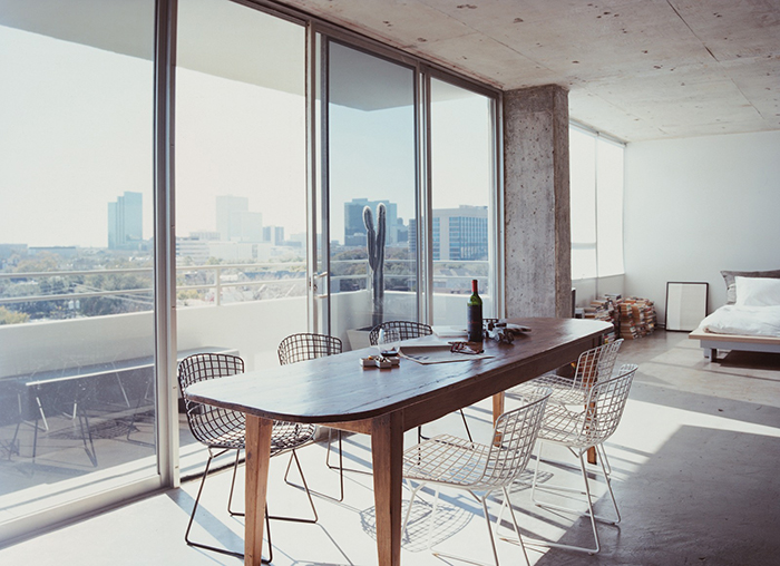 Barbara Hill's Dining Room with Harry Bertoia Side Chairs