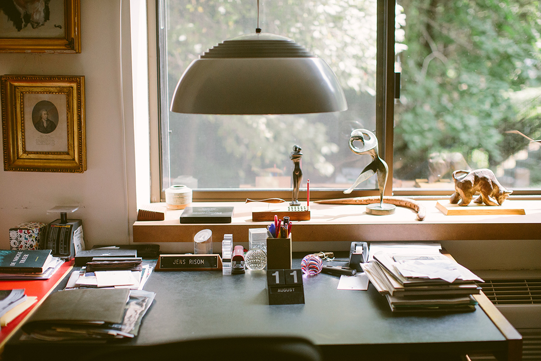 Jens Risom's desk at his home in New Canaan, Connecticut | PC: Justin Chung | In Conversation with Justin Chung | Knoll Inspiration