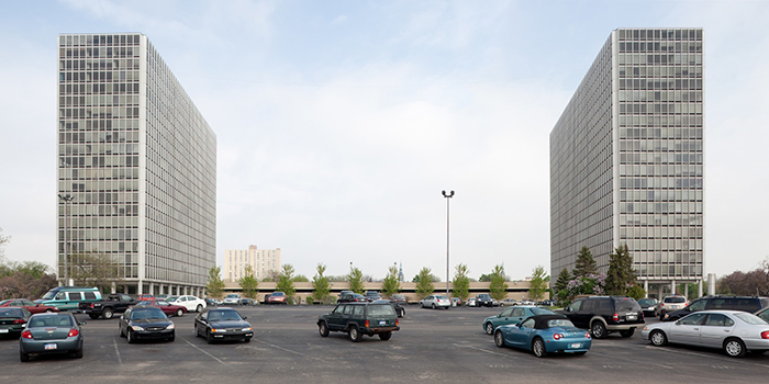 Lafayette Towers in Chicago, Illinois designed by Ludwig Mies van der Rohe in Thanks for the View, Mr. Mies | Knoll Inspiration