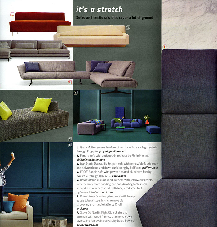 Avio Sofa System Interior Design 2018 Fall Market Tabloid