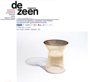 Platner & Bertoia Gold in Dezeen