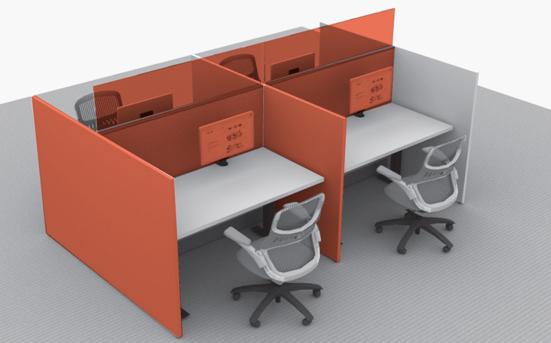 Dividends Horizon® panels and gallery panels with k. stand height-adjustable tables
