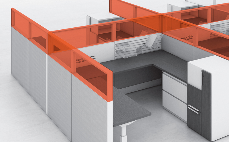 Dividends Horizon panels with glass stacked screens