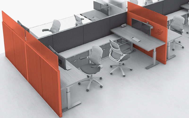 Reff Profiles™ panels with frameless glass add-up glass