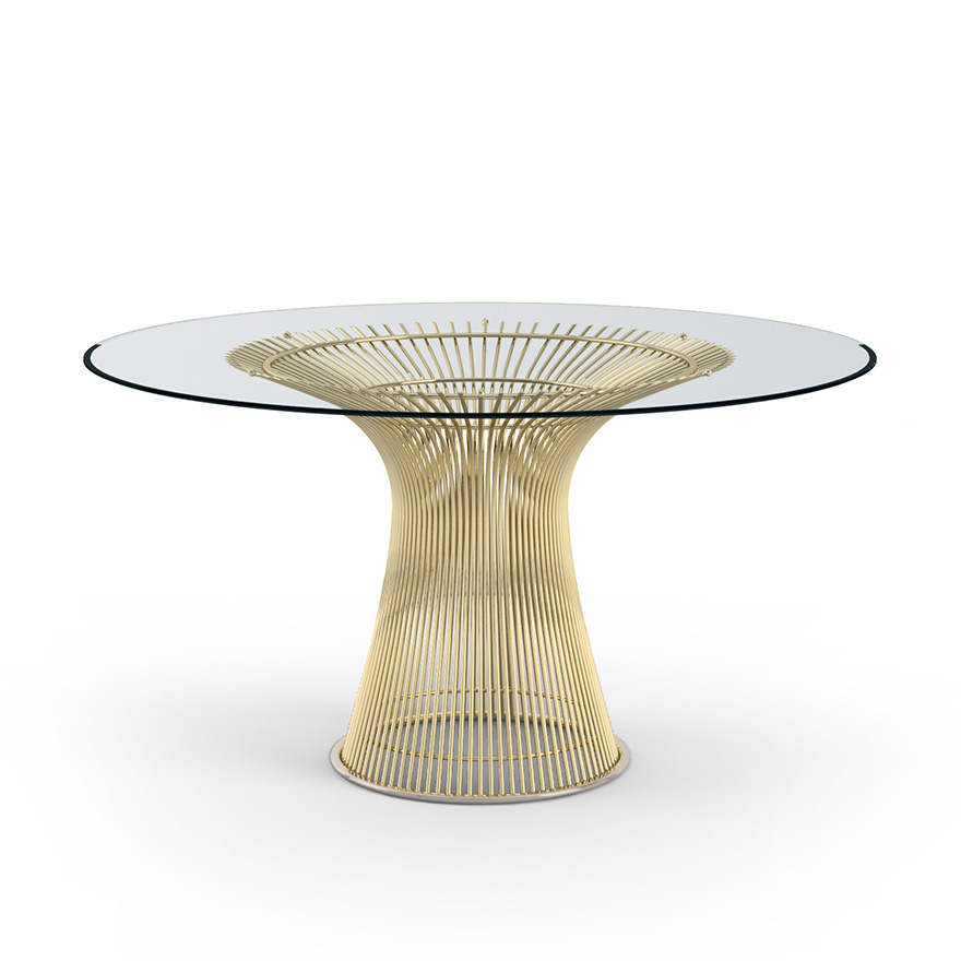 Platner Dining Table In Gold Knoll