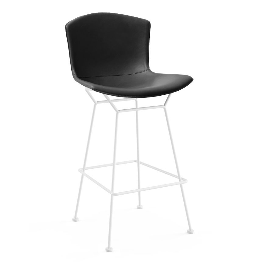 Bertoia Leather Covered Barstool Knoll