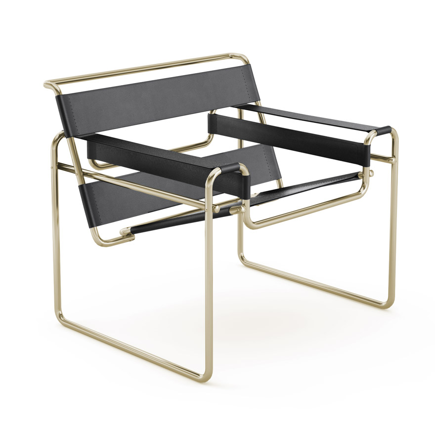 Wassily Chair Gold Original Design Knoll