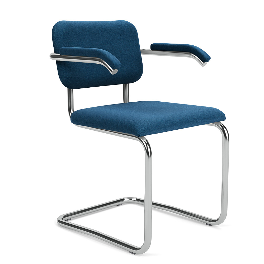 Cesca Chair With Arms Upholstered Knoll