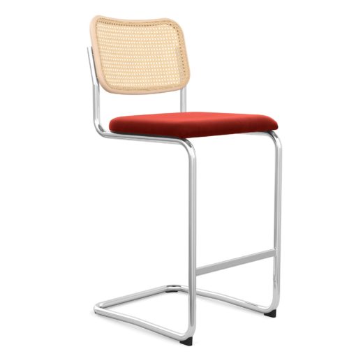 Cesca Sup ™ Sup  Stool– Upholstered Seat Cane Back